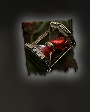 Buy PoE 2 Atziri’s Impatience Lineage Support Gem icon showing hourglass with blood