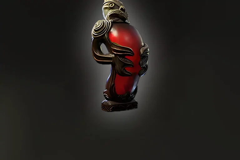 PoE 2 Blood of the Warrior unique life flask with crimson liquid and heavy warrior themed design