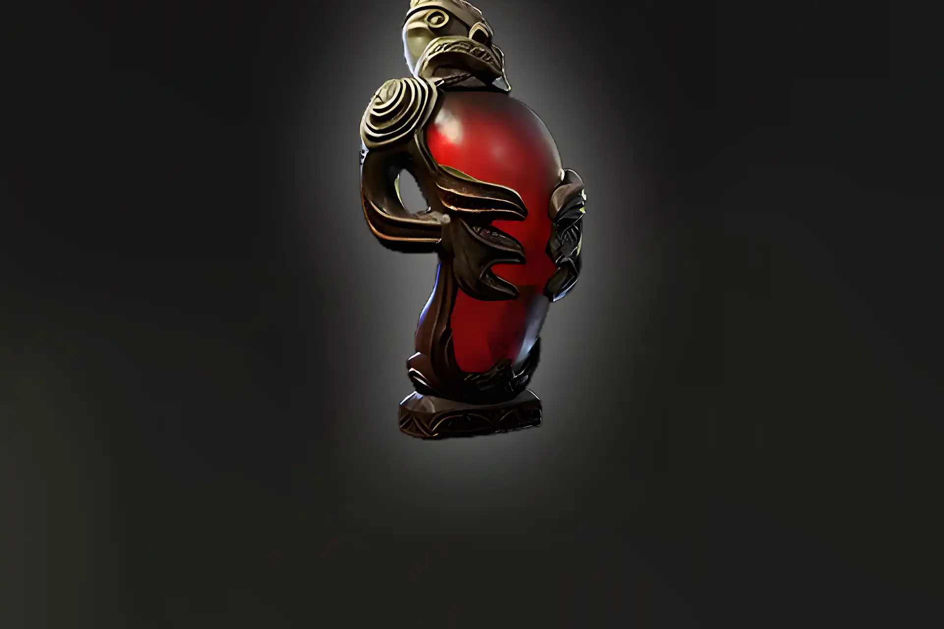 PoE 2 Blood of the Warrior unique life flask with crimson liquid and heavy warrior themed design