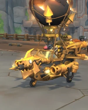 Gold Airship Boost mount dropping from Underpin boss in World of Warcraft
