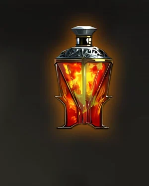 Buy PoE 1 Dying Sun – Unique Ruby Flask adding projectiles and area damage