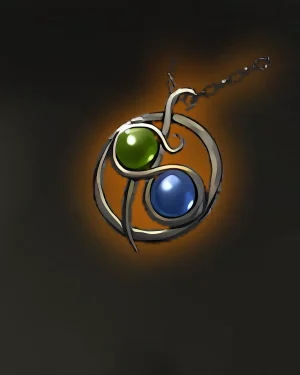 Buy PoE 1 Replica Badge of the Brotherhood – Unique turquoise amulet matching endurance & frenzy charges