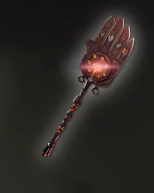 Buy PoE 2 Guiding Palm of the Heart – Shrine Sceptre with Fire Aura