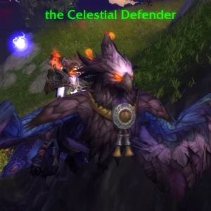 Realm First! Celestial Defender title with Shaman Mist of Pandaria Challenge Mode Gold Set and Phoenix mount