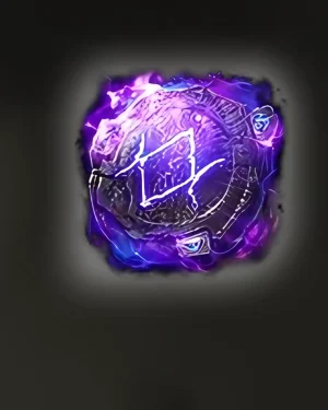 Buy PoE 2 Saqawal’s Rune of Erosion – glowing rune applied to helmet