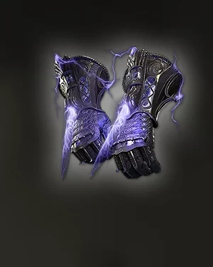 Buy PoE 2 Thunderfists – glowing unique gloves icon