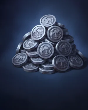 Buy WoW MoP Classic Platinum Coins Boost – shining platinum coin icon with blue glow