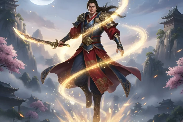Buy Where Winds Meet Leveling Boost – game character unlocking new skills and level up animation