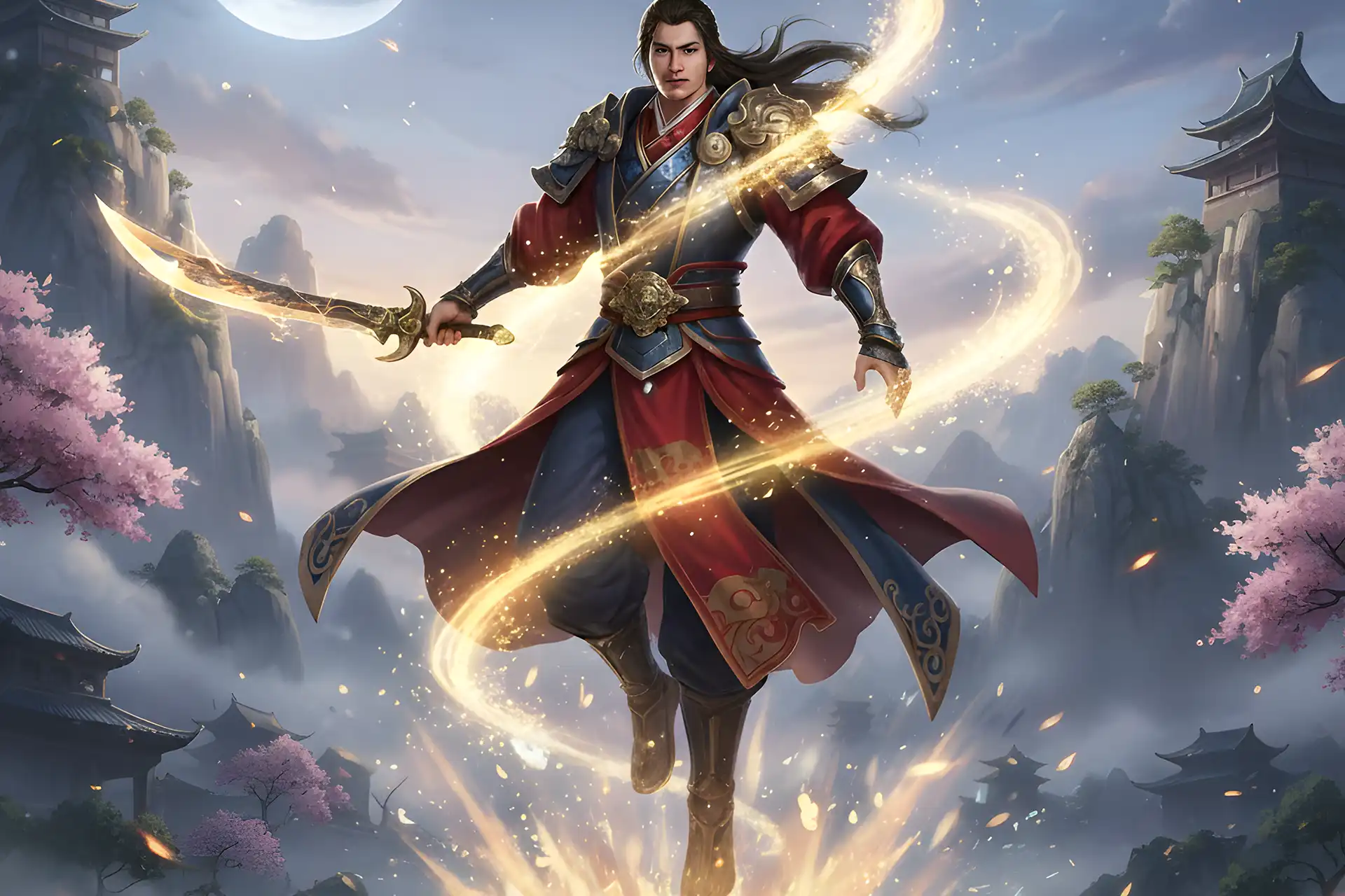 Buy Where Winds Meet Leveling Boost – game character unlocking new skills and level up animation