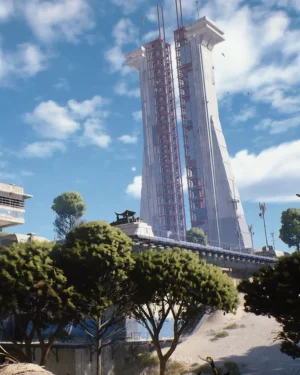 Buy ARC Raiders Spaceport image showing Spaceport progression and mission rewards.
