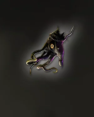 Fixation of Yix Stellar Amulet artwork from Path of Exile 2 — a unique amulet with a dark mystical gem and ornate edges.