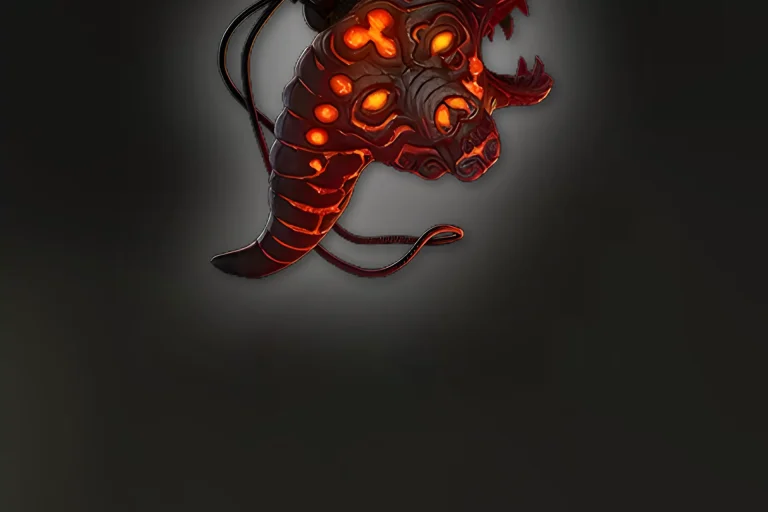Buy PoE 2 Fury of the King – demonic lava-infused helmet with glowing orange cores