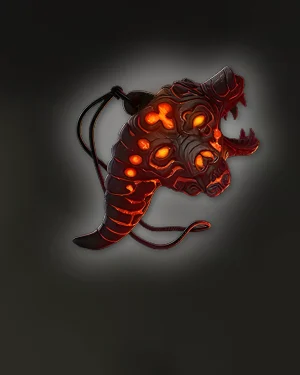 Buy PoE 2 Fury of the King – molten horned helm with glowing lava cores and demonic design