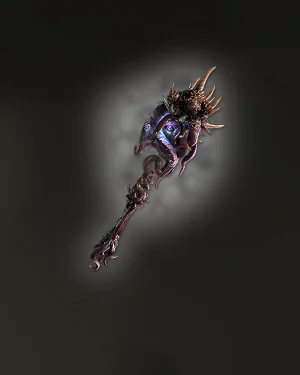 Buy PoE 2 Nebuloch mace – dark spiked weapon with molten and void-themed design