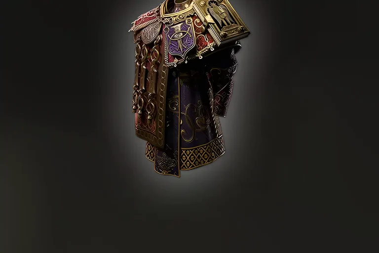 Buy PoE 2 Sacrosanctum – golden ceremonial armour with sigils and layered fabrics