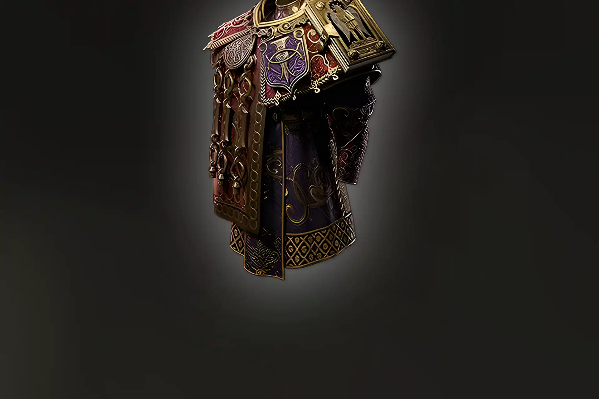 Buy PoE 2 Sacrosanctum – golden ceremonial armour with sigils and layered fabrics