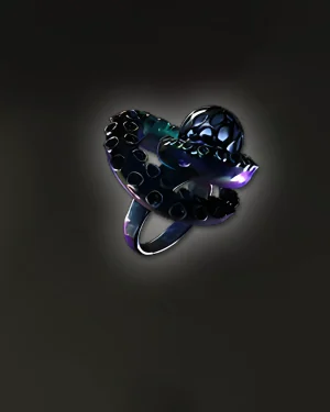 Seed of Cataclysm Lazuli Ring artwork from Path of Exile 2, showing a dark mystical ring with a glowing orb.