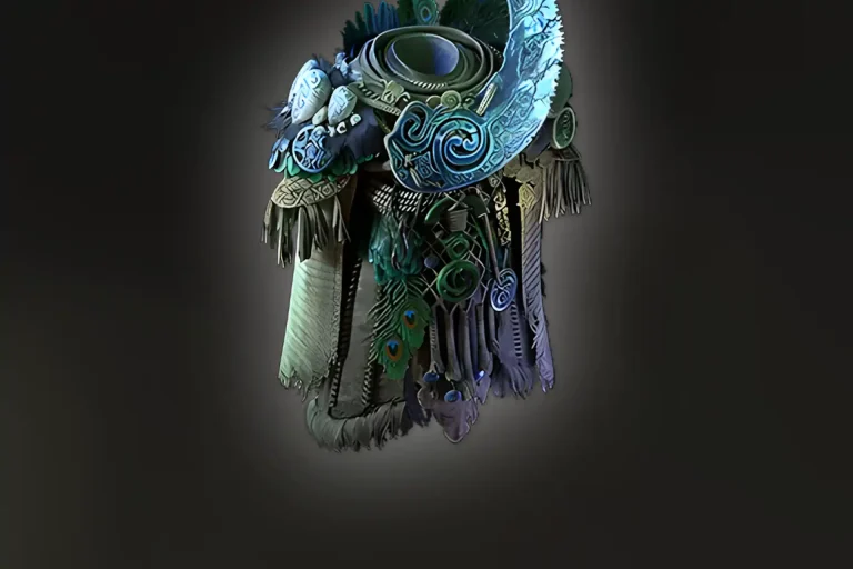 Detailed render of the Waveshaper robe in Path of Exile 2. Buy PoE 2 Waveshaper unique body armour