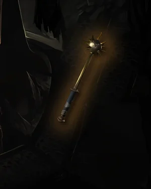 Buy Diablo 4 Herald’s Morningstar Unique Mace icon showing spiked golden morningstar