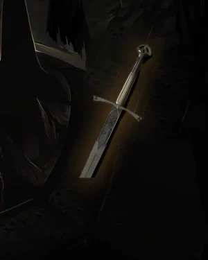 Buy Diablo 4 Red Sermon Unique Two-Handed Sword icon showing crimson blade with golden hilt