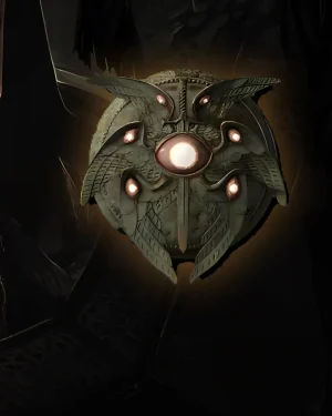 Buy Diablo 4 Ward of the White Dove Unique Shield icon showing white heater shield with dove emblem