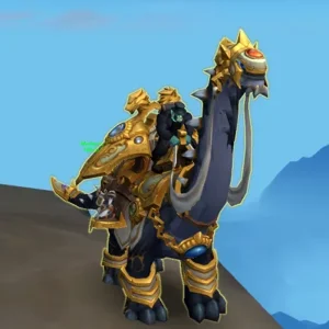 Trader's Gilded Brutosaur mount, the premium Auction House mount in World of Warcraft