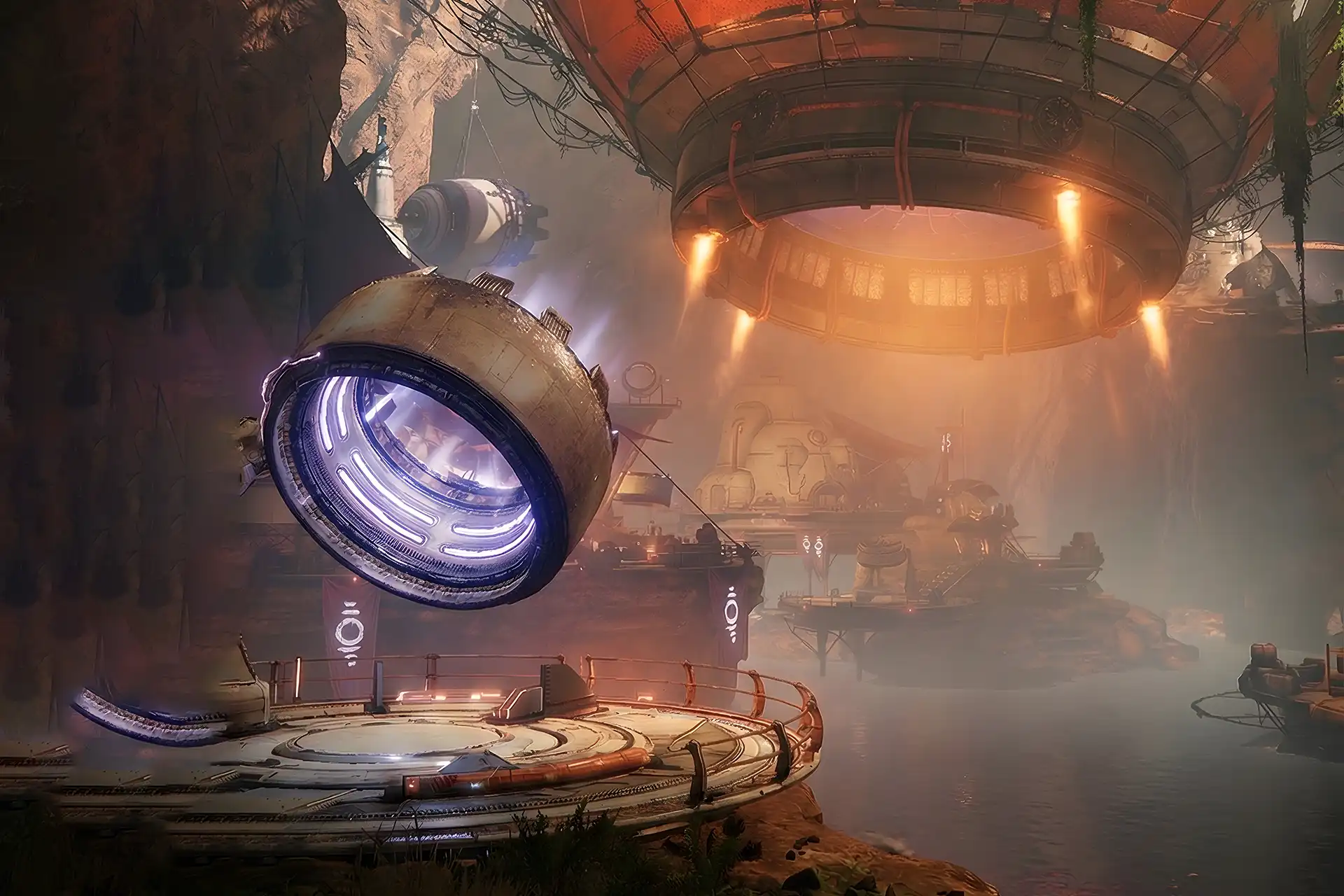 Guardians navigating a treasure-filled cavern with a massive skull entrance, illustrating the environment explored in a Destiny 2 Grasp of Avarice Carry.