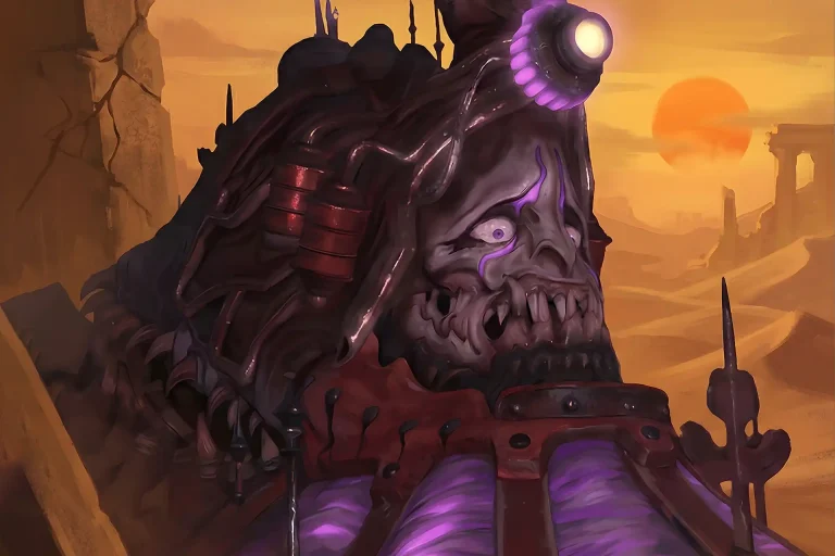FFXIV Hell on Rails Extreme Boost featuring Doomtrain raid boss with purple energy and desert battlefield