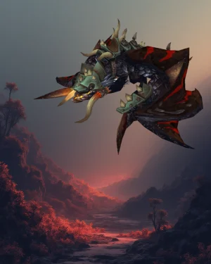 Buy MoP Classic Reins of the Black Kor'Kron Proto-Drake mount image from Platinum Challenge Mode.