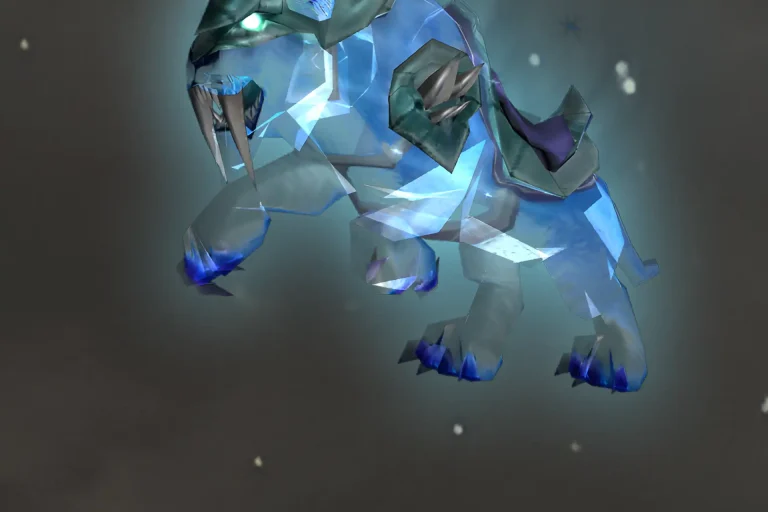 Rare Spectral Tiger WoW mount with glowing blue spectral body and armor