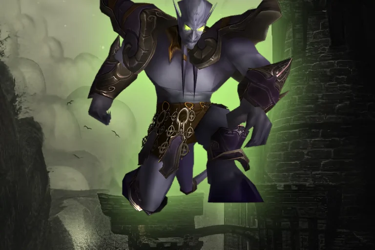 TBC Classic Karazhan Boost artwork showing Prince Malchezaar inside Karazhan tower in Burning Crusade Classic
