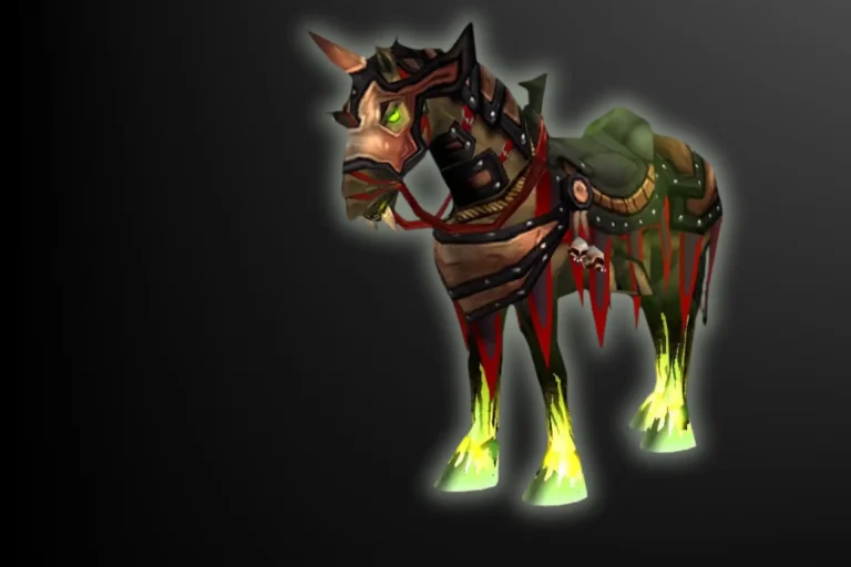 TBC Classic Fiery Warhorse's Reins mount boost graphic for fast Karazhan completion.