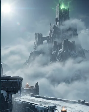 The ominous Dark Age castle on a snowy mountain peak, the setting of the Warlord's Ruin dungeon and the destination for a Destiny 2 Warlord’s Ruin Carry.