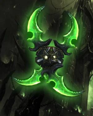Buy TBC Classic Warglaives of Azzinoth showing iconic green glaives with glowing fel energy