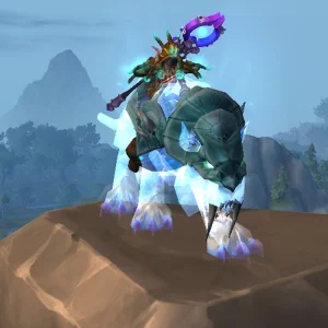 Spectral Tiger mount with Druid Challenge Mode Gold Set in World of Warcraft
