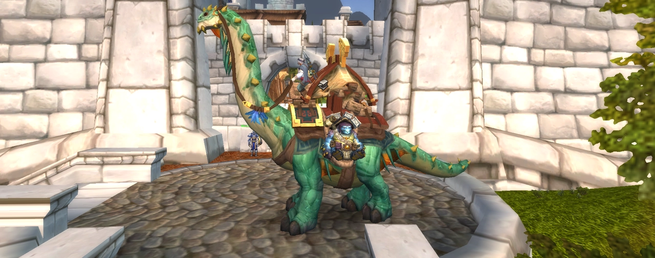 Mighty Caravan Brutosaur Auction House mount in World of Warcraft