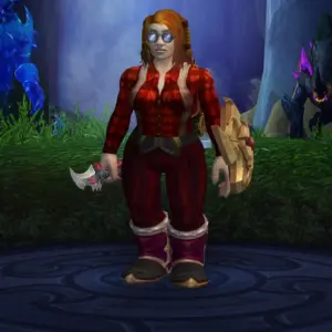 Character wearing great looking current gear with a stylish PvE transmog in World of Warcraft