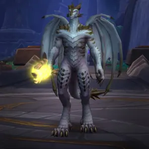 Character wearing great looking current gear with a stylish PvE transmog in World of Warcraft