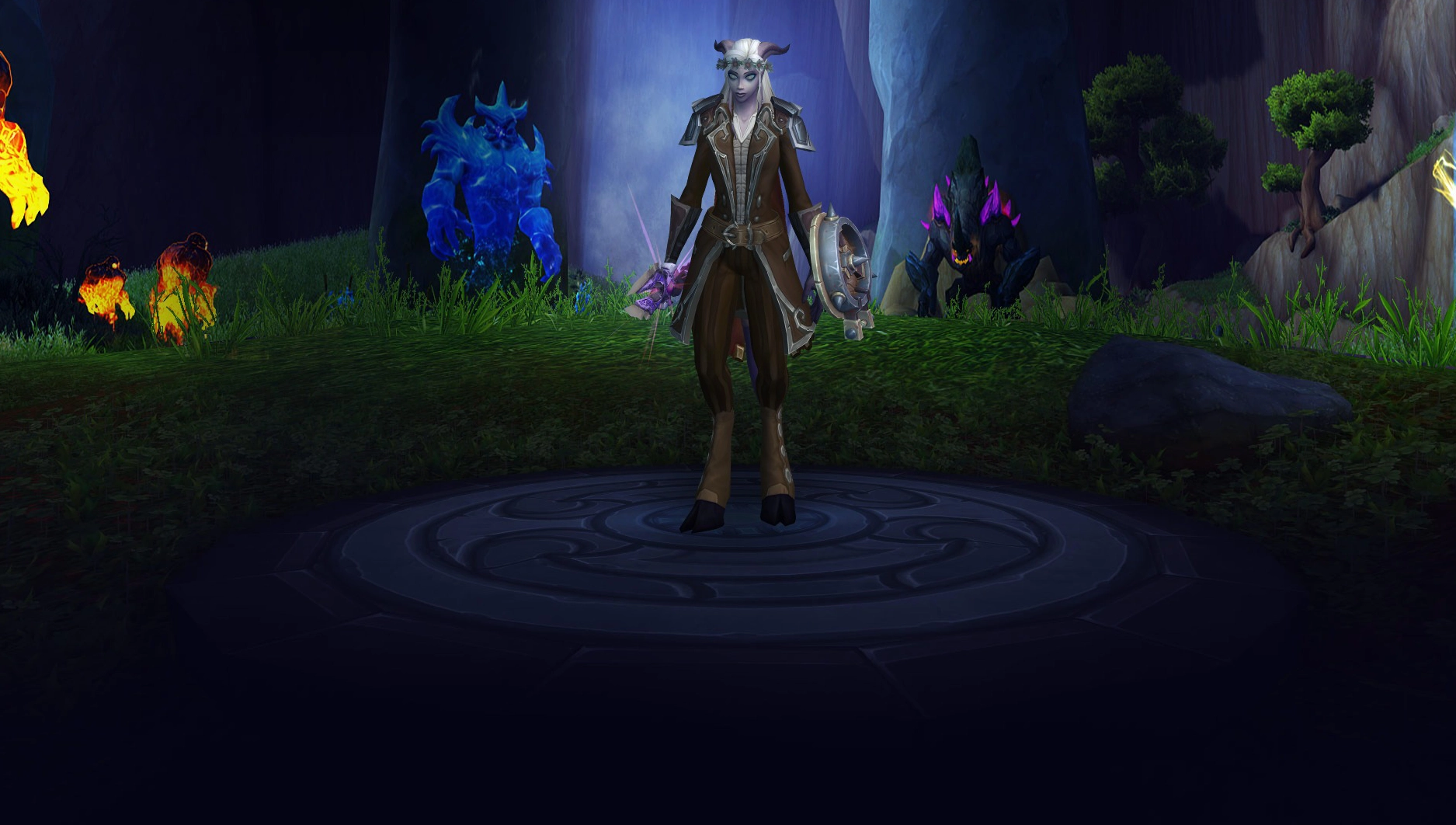 Character wearing great looking current gear with a stylish PvE transmog in World of Warcraft
