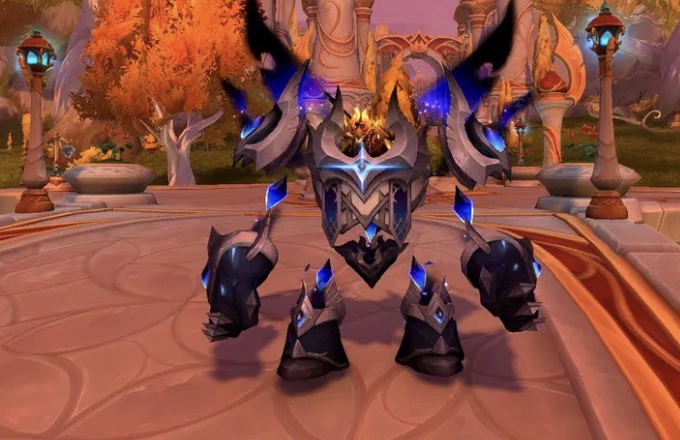 Arcanovoid Construct mount with a fully PvE geared Monk in World of Warcraft