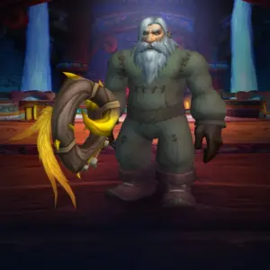 Character wearing great looking current gear with a stylish PvE transmog in World of Warcraft