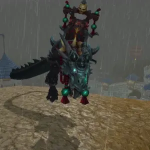 Tyrannical Gladiator's Cloud Serpent with Warrior MoP Challenge Mode Gold Set in World of Warcraft