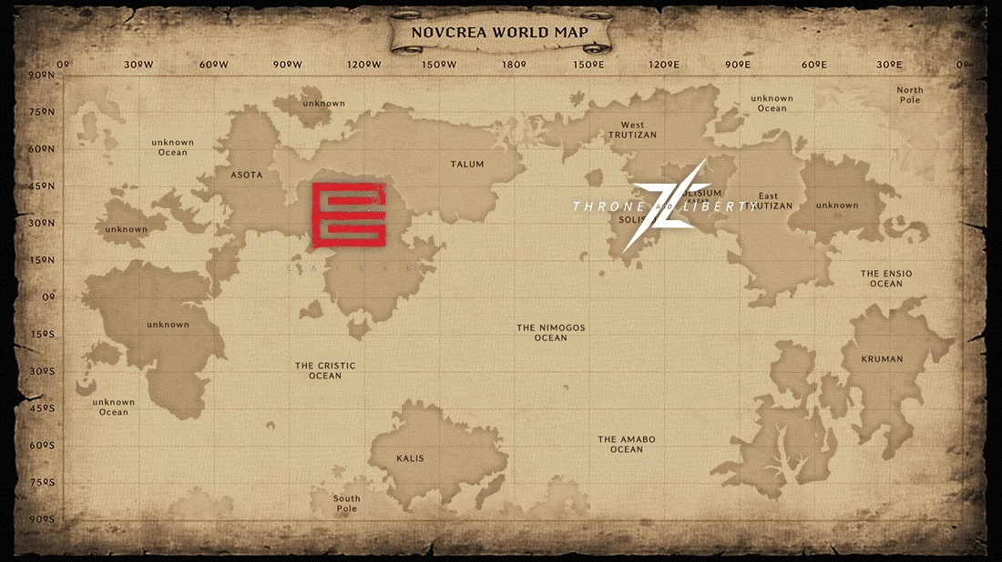 Throne and liberty world map
