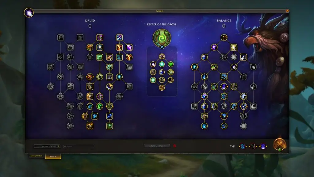 Hero Talents location in the Skill and Talent Tree