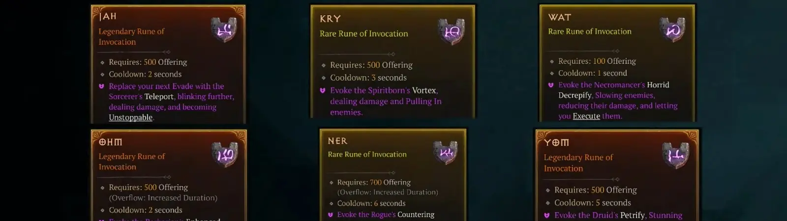 Diablo 4 Runes and Runewords